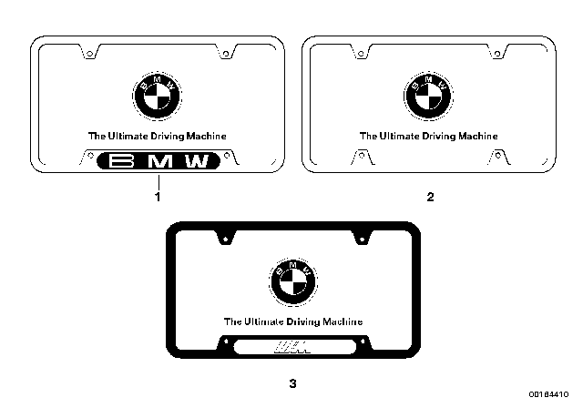 2007 BMW 328xi Number Plate Frame Diagram