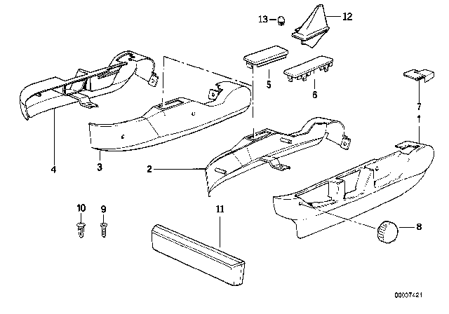 1993 BMW 525i BMW Sports Seat Coverings Diagram