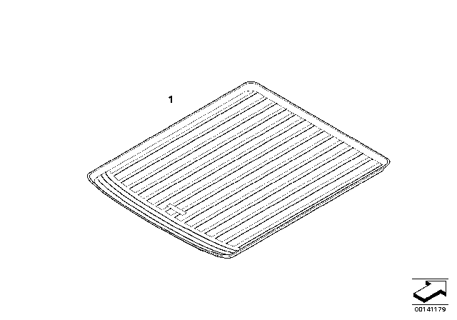 2005 BMW 645Ci Cargo Tray Diagram for 82110305092