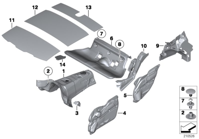 2013 BMW X1 Sound Insulation, Tunnel Diagram for 51487059353