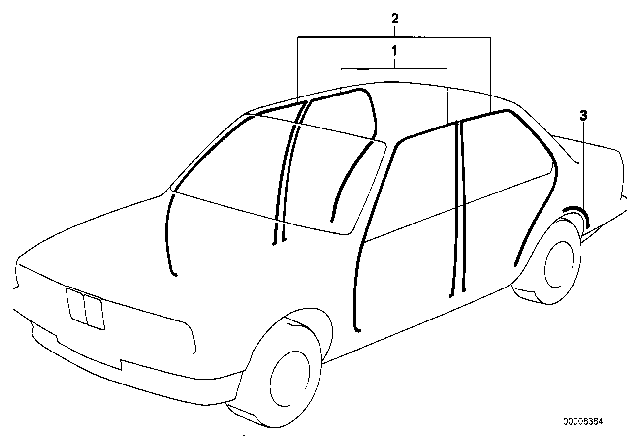 1986 BMW 524td Edge Protection / Rockers Covers Diagram