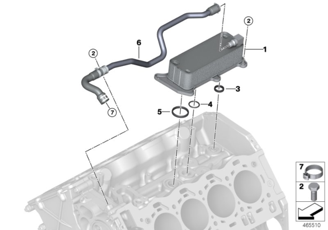 2020 BMW M850i xDrive Oil-To-Water Heat Exchanger Diagram