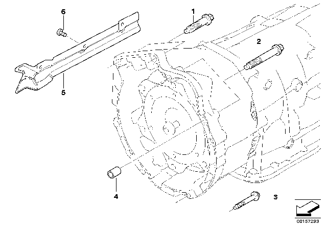 2008 BMW 128i Transmission Mounting Diagram