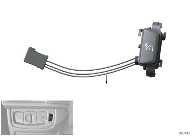 2014 BMW X5 Button Night Vision Diagram