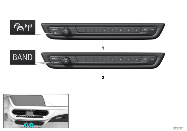 2020 BMW M235i xDrive Gran Coupe Control Unit Audio Diagram