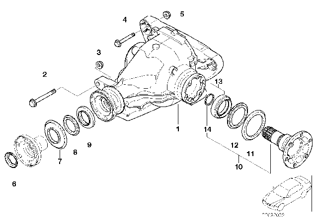 2002 BMW Z8 Differential - Drive / Output Diagram