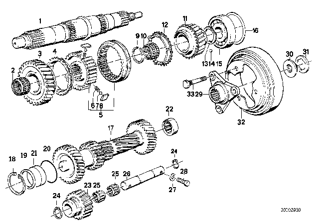 1991 BMW 735i Gear Wheel Set, Single Parts (Getrag 260/6) Diagram 2