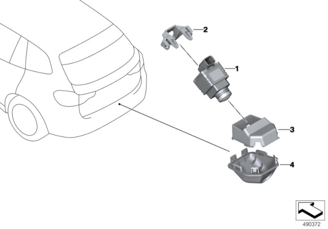 2019 BMW X3 M40i(G01) Rear View Camera / Parking Man.Assistant Diagram