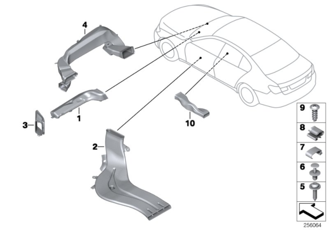 2008 BMW 750Li Air Channel Diagram 1