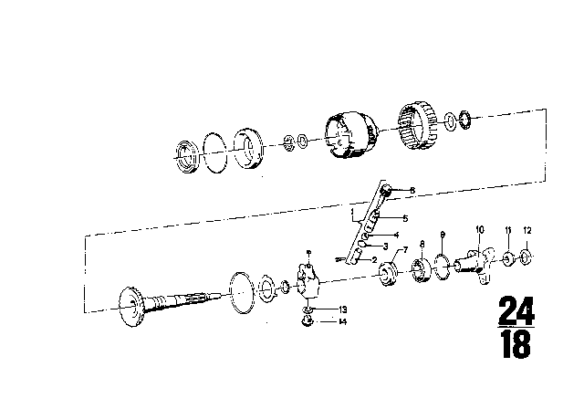1973 BMW 3.0CS Planet Wheel Set / Output (Bw 65) Diagram 2