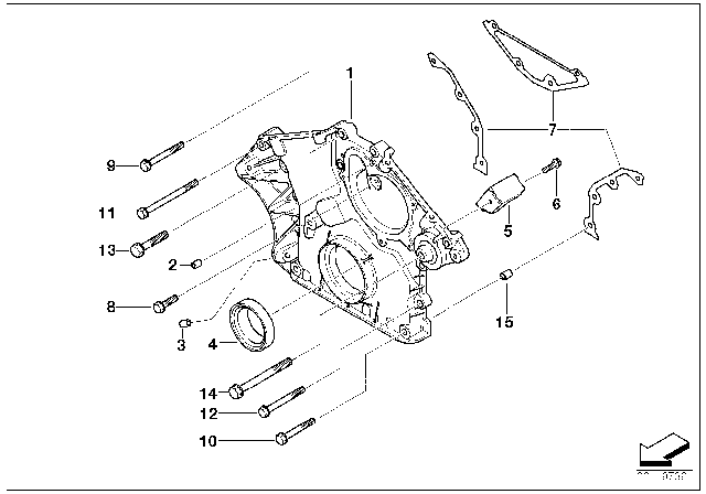 2008 BMW 760Li Timing Case Diagram 1