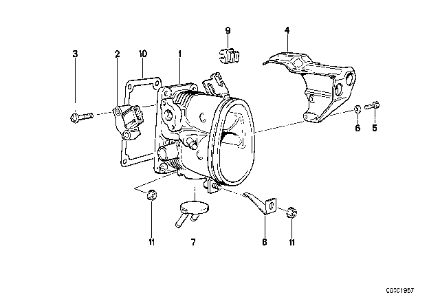 1991 BMW 318i Throttle Body Diagram for 13541721700