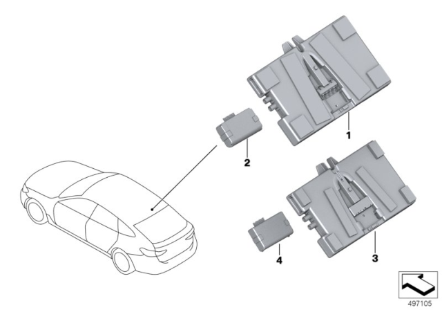 2020 BMW X3 Telematics Control Unit Diagram