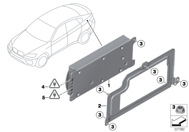 2014 BMW X6 Single Parts SA 639, Trunk Diagram