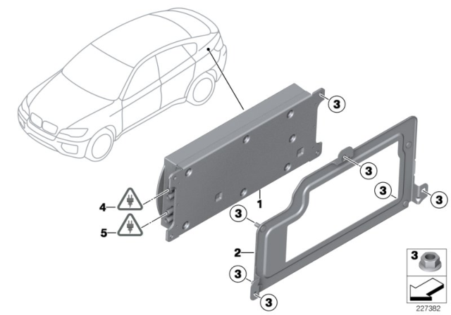 2008 BMW X6 Single Parts SA 639, Trunk Diagram