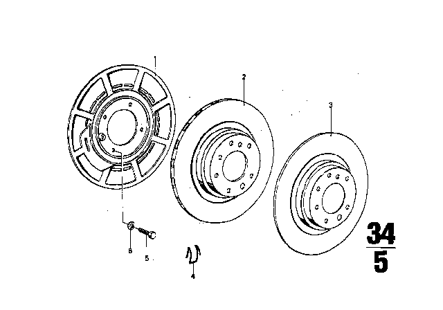 1973 BMW 3.0CS Protection Plate Right Diagram for 34211107098