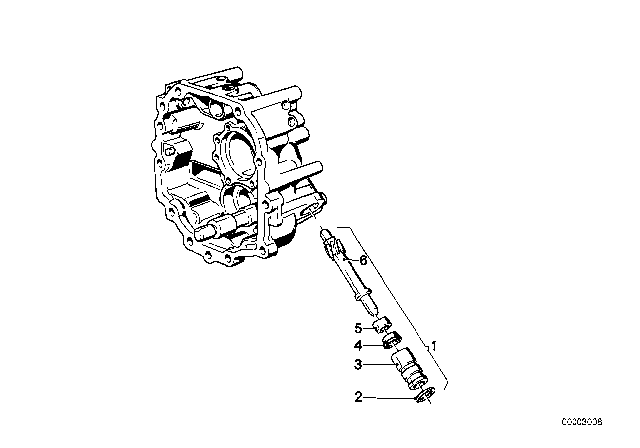 1983 BMW 320i Speedometer Drive (Getrag 240) Diagram