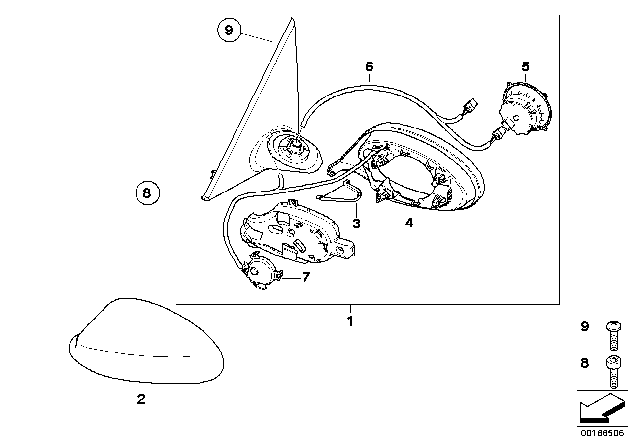 2006 BMW 330i Supporting Ring Left Diagram for 51168036571