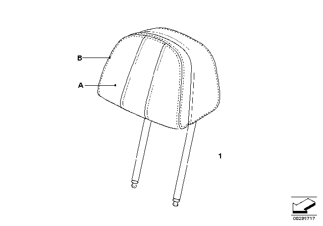 2011 BMW X6 M Individual M Headrest Diagram 1