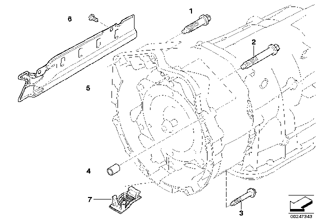 2010 BMW X6 Transmission Mounting Diagram