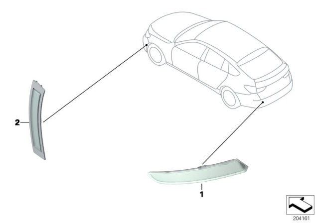 2015 BMW 535i GT xDrive Reflector Diagram