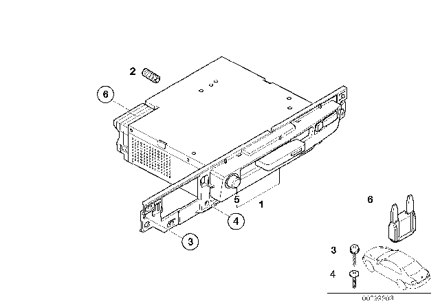 2002 BMW 745Li Audio System Controller Diagram 1