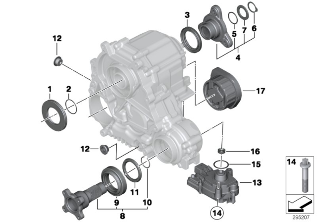 2014 BMW X1 Transfer Case Single Parts ATC Diagram 1