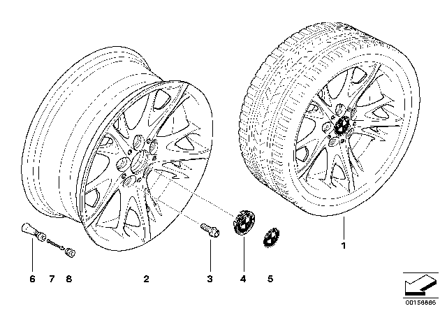 2006 BMW Z4 BMW LA Wheel, Star Spoke Diagram 4