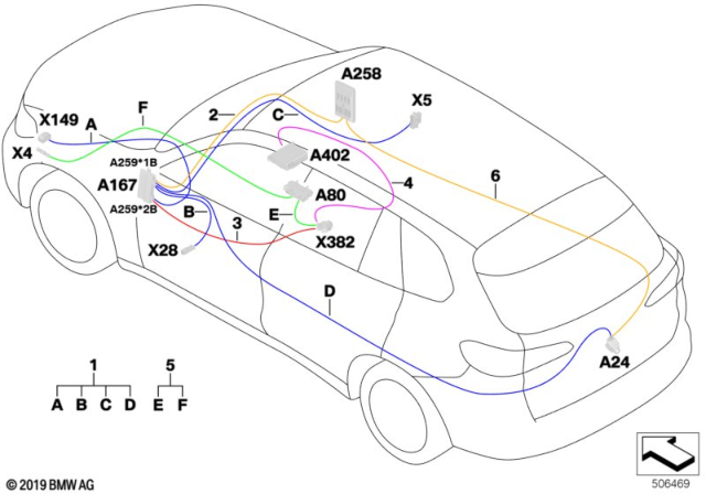 2020 BMW X7 REPAIR MODULE, CAMERA NETWOR Diagram for 61119497455