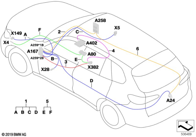 2020 BMW X5 Repair Cable Camera Network Diagram