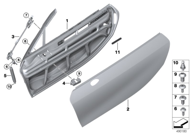 2019 BMW i8 Door Hinge, Top Right Diagram for 51007457822