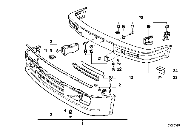 1988 BMW 325i Body Nut Diagram for 51112239707