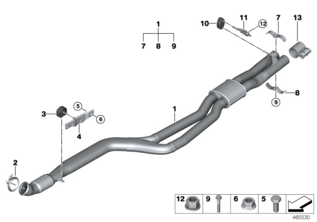 2016 BMW X4 Front Silencer Diagram