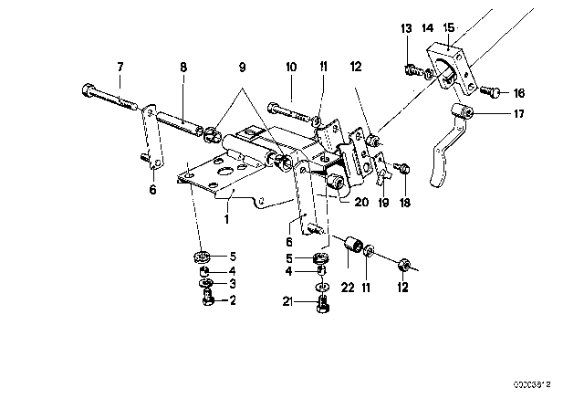 1977 BMW 630CSi Steering Column - Bearing Support / Single Part Diagram