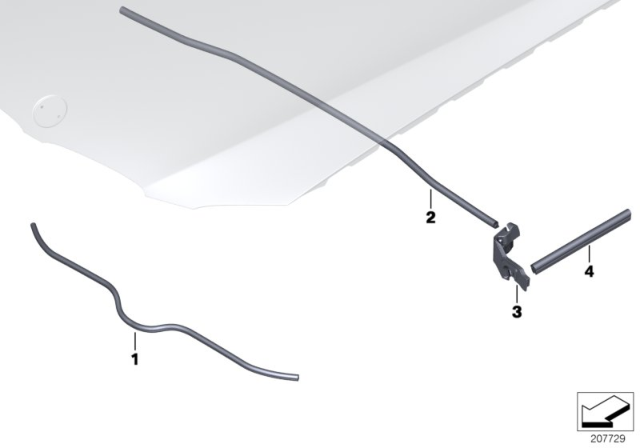 2012 BMW 328i Bonnet Seals Diagram