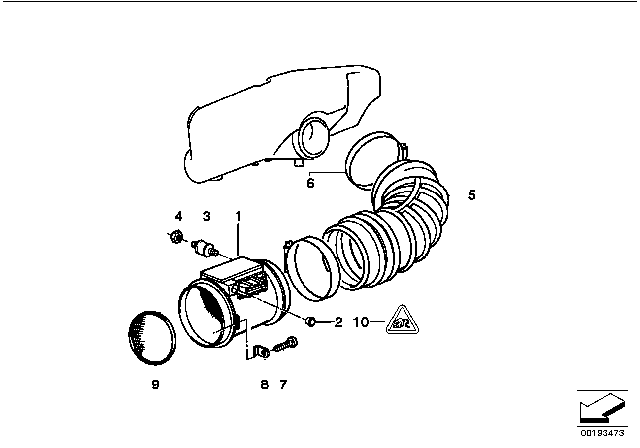 1991 BMW M5 Mass Air Flow Sensor Diagram