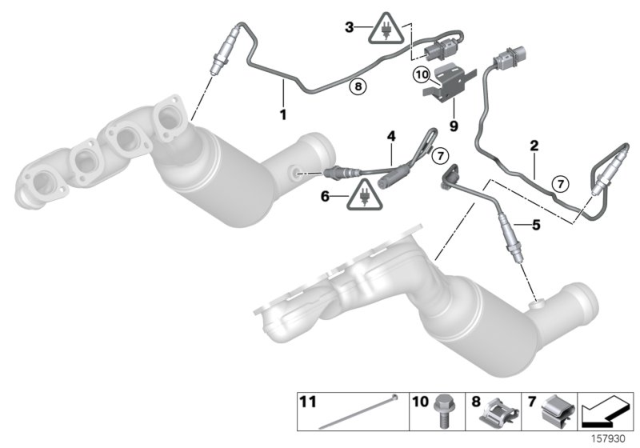 2009 BMW X5 Lambda Probe Fixings Diagram