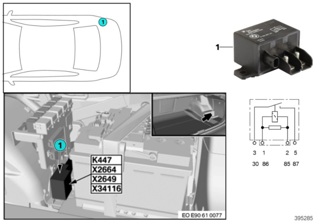 2010 BMW 328i Relay, Isolation 2nd Battery Diagram