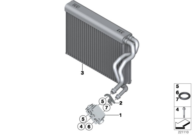 2017 BMW X4 Evaporator / Expansion Valve Diagram