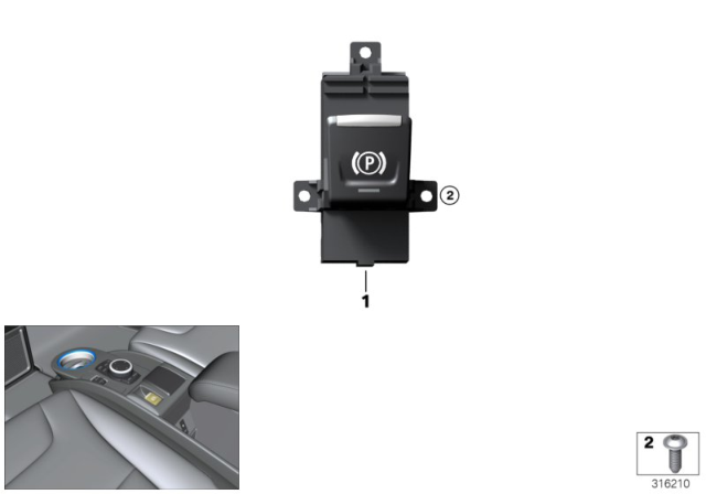 2019 BMW i3s Parking Brake Switch Diagram