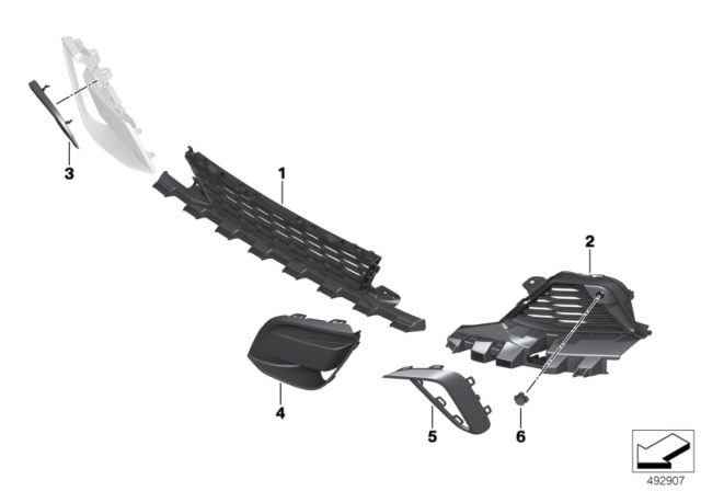 2020 BMW Z4 TRIM ON GRILL, SIDE, RIGHT Diagram for 51118093094