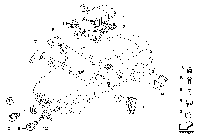 2004 BMW 645Ci Electric Parts, Airbag Diagram 2