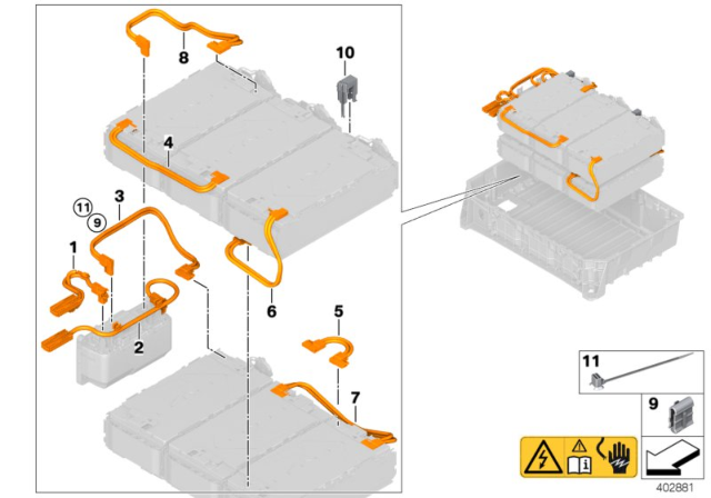 2017 BMW X5 Battery Positive Cable Diagram for 61278618445