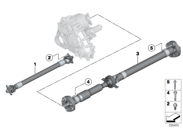 2015 BMW 428i xDrive Rear Drive Shaft Assembly Diagram for 26107626353