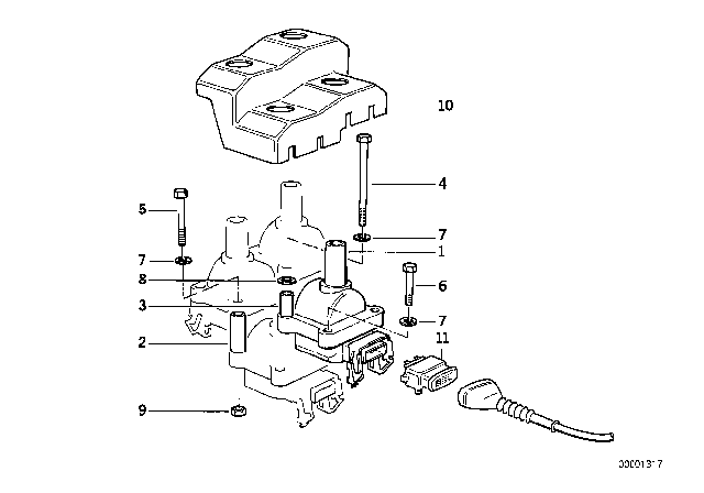 1991 BMW 318i Ignition Coil Diagram for 12137599218