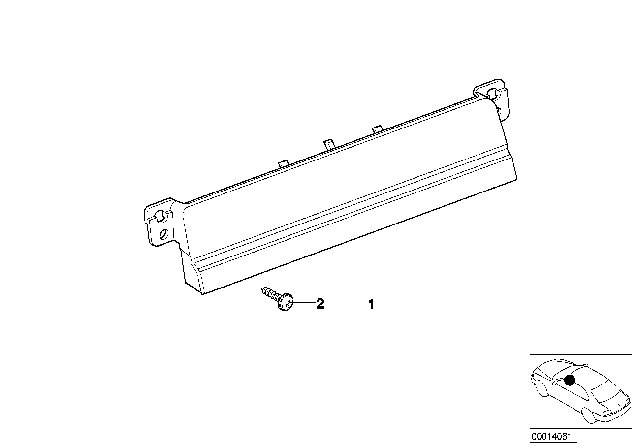 2004 BMW 325Ci Masking Panel, Radio Diagram