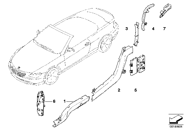 2006 BMW M6 Cable Covering Diagram