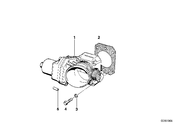 1996 BMW 750iL Throttle Housing Assy Diagram