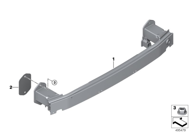 2020 BMW 330i Carrier, Bumper Rear Diagram for 51127428022