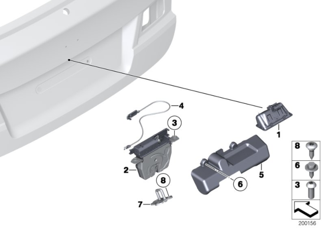 2013 BMW X1 Striker Boot Lid Diagram for 51242993907